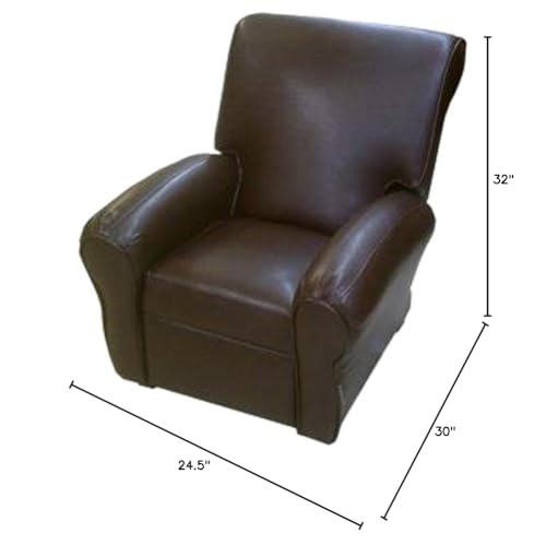 Dozydotes Big Kids Recliner with Armrest Pecan Leather