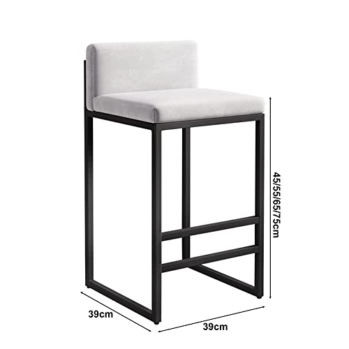 Natliedop Modern Upholstered Bar Stools Set of 4 White