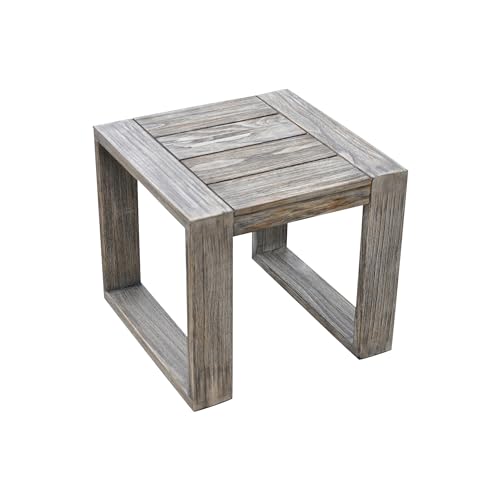 Courtyard Casual North Shore 3 Piece Bistro Set - 1 Side Table & 2 Club Chairs, Driftwood Gray