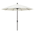 California Umbrella 11' Round Crank Lift Patio Umbrella Bronze Finish Sunbrella Canvas