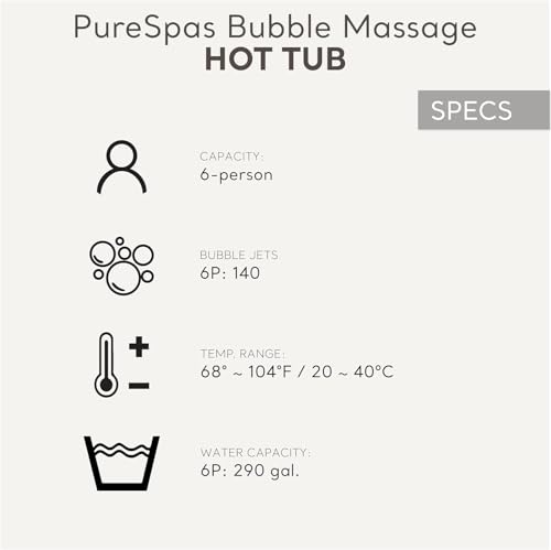 Intex PureSpa Bubble Massage Inflatable Hot Tub Set, 6 Person, Tan