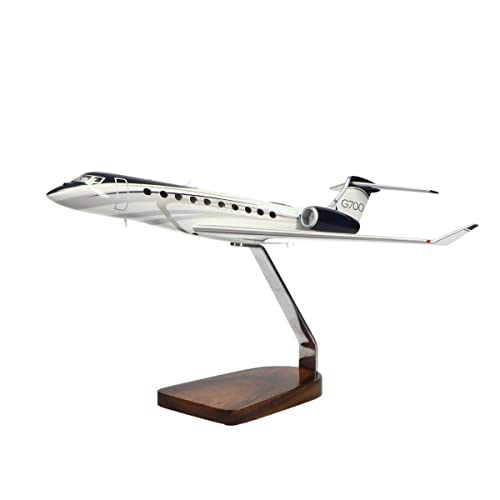 High Flying Models Gulfstream G700 Large Mahogany Sculpture Multicolor
