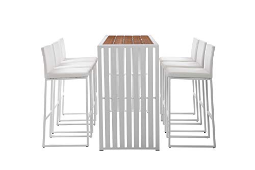 Pangea Home Milo 7 Piece Bar Set Teak