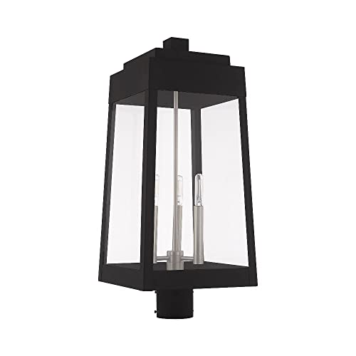 Livex Outdoor Post Top Lantern 24.75" Three Light Satin Brass