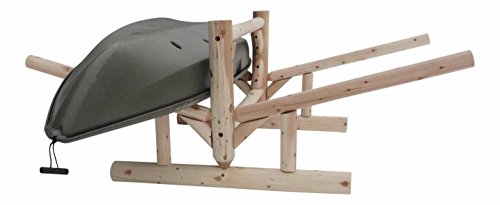 Log Kayak Rack 2-Place Double Sided Freestanding Kayak Storage Rack Unfinished