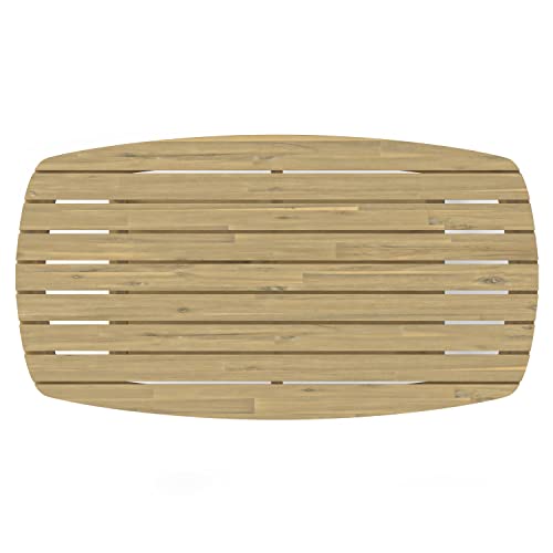 SIMPLIHOME Bayshore Contemporary 4 Piece Outdoor Conversation Set Natural