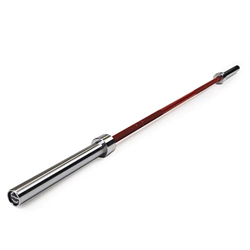 Titan Fitness USA Made 20 KG 28.5MM TITAN Series Olympic Barbell Red Cerakote