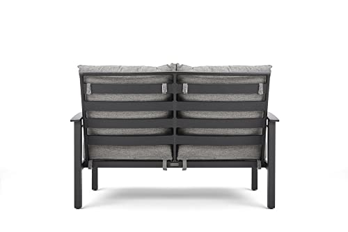 Winston Stanford Cushion Loveseat Textured Pewter