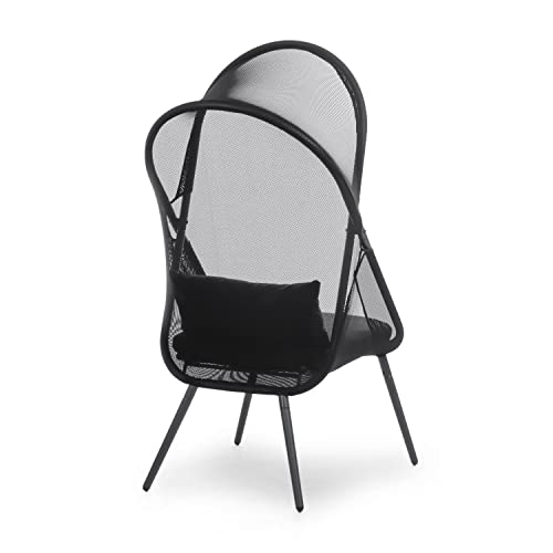 Greemotion USA Alverta 2-Piece Outdoor Foldable Accent Chair Black