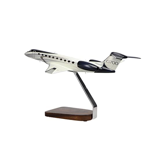 High Flying Models Gulfstream G700 Large Mahogany Sculpture Multicolor