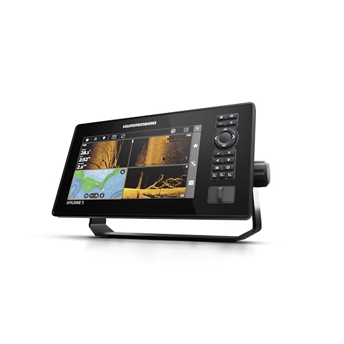 Humminbird XPLORE 9 GPS Fish Finder with Transducer, MEGA Side Imaging+ & HD Touchscreen Display Black