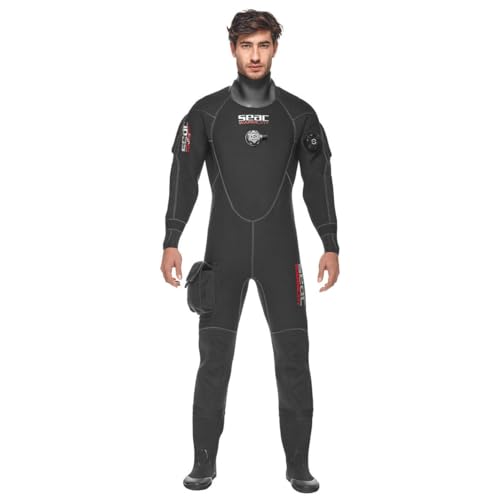 SEAC Men's Warmdry 4mm Neoprene Dry Suit Black Large