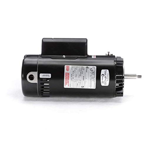 The Pool Supply Shop 2.5 Horsepower C Face Threaded Shaft Horizontal Pool Pump Motor 1.1 SF Black