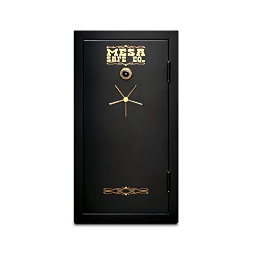 Mesa Safe Co. Burglar and Fire Resistant Gun Safe Black 26 Rifle Capacity Combination Dial Lock