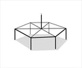 TentandTable 30' Hexagon Canopy Tent Frame Silver