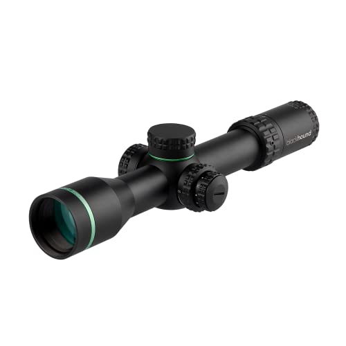 BLACKHOUND Emerge 2-12x44 FFP MOA Rifle Scope with Illuminated Reticle, Zero Stop, and Parallax Black
