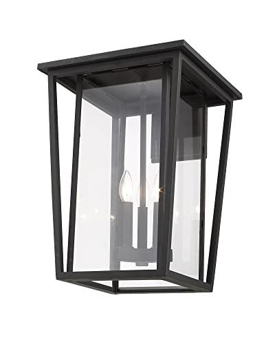 Z-Lite 571XL-BK 3 Light Outdoor Wall Sconce Black