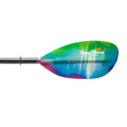 AQUA BOUND Fiberglass Kayak Paddle with Carbon Shaft & Posi-Lok Fuego