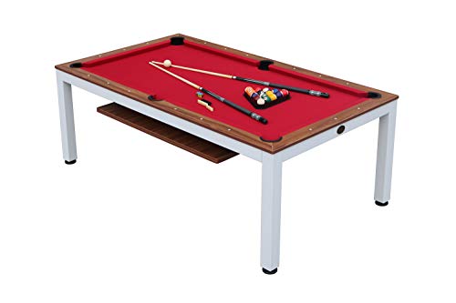 Playcraft Glacier 7 Pool Table with Dining Top White