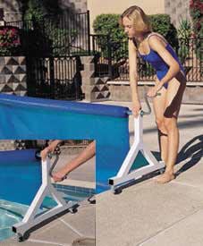 Horizon Pro Solar Cover Reel for Inground Pools White