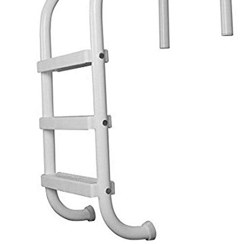 SAFTRON 3 Step High Impact Polymer Finish Inground Pool Ladder White