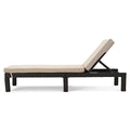 Great Deal Furniture Outdoor Dark Brown Wicker Chaise Lounge Set with Beige Cushions (Set of 2)