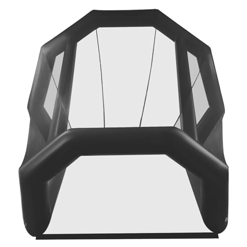 SBPKMARSCT Golf Practice Net Cage Tent with Blower Black
