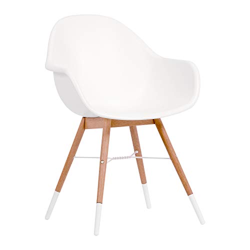 Amazonia Keystone 9-Piece Oval Patio Dining Set Grade A Teak Wood White Chairs