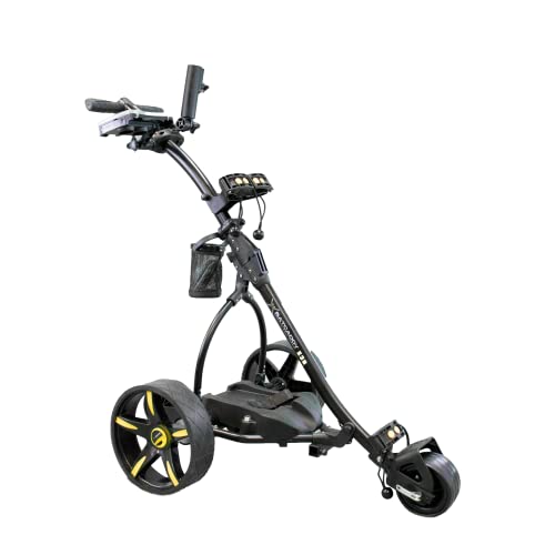 BAT-CADDY ELECTRIC GOLF CADDY X3R Sealed Lead 18-Hole Battery Powered Golf Push Cart with Remote, Dual Motor, 9-Speeds and Reverse, Cruise Control, Anti-Tip Wheel, Downhill Control - Phantom Black