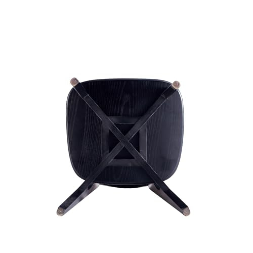 Manhattan Comfort Versailles Rattan Wicker Cane Outdoor Dining Chair Set of 4 Black/Natural