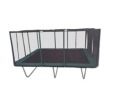 Galactic Xtreme Rectangle Gymnastic Trampoline with Safety Net Black and Green