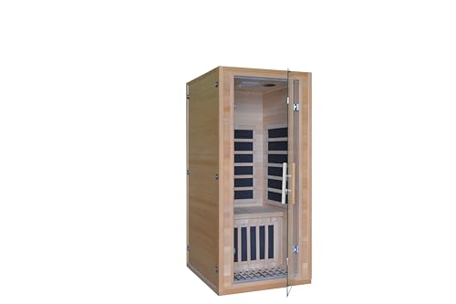 IKTG Infrared Sauna Room Low Magnetic Graphene Heating Canadian Hemlock Khaki