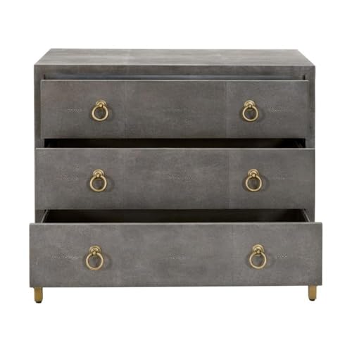 Star International Furniture Traditions Strand 3-Drawer Resin Nightstand Grey