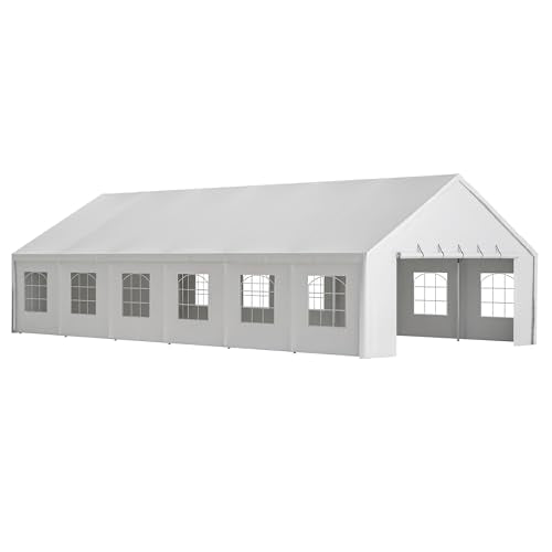 ZJBFXY88 20x40FT Heavy Duty Party Tent with Removable Sidewalls White