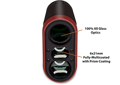 ASTRA OPTIX Golf Laser Rangefinder PRO X-1 Red OLED Display with Slope and PinLock 6x21 1760yd