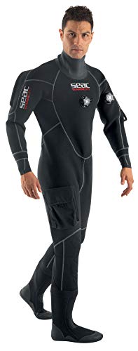 SEAC Men's Warmdry 4mm Neoprene Dry Suit Black