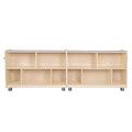 Angeles Mobile 2-Shelf Fold-N-Lock Storage Creamy Birch