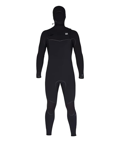 Billabong Mens 6/5mm Furnace Hooded Chest Zip Fullsuit Wetsuits Black 23 Large