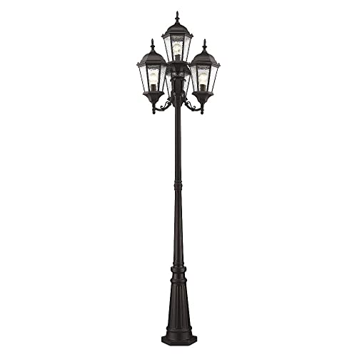 Livex Hamilton 4 Light Outdoor Post Fixture Bronze