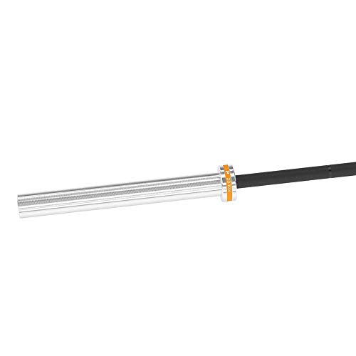Power Systems Men's 20kg Hybrid Bar - Black Zinc and Stainless Steel Construction Silver