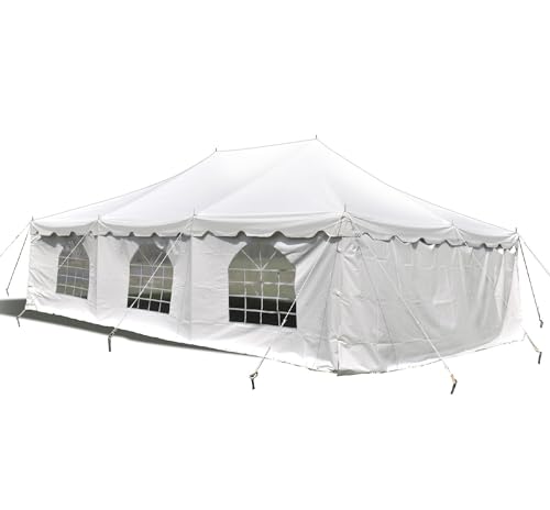Party Tents Direct 20' x 30' Weekender Canopy Tent with Sidewalls Heavy Duty White