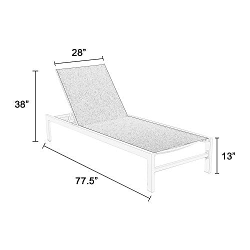 PEAK HOME FURNISHINGS 2-Piece Outdoor Aluminum Chaise Lounge Set Navy