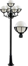 DABMAR LIGHTING GM2680-LED16-B Cast Aluminum Globe Wall Fixture 10" 5x16W LED White