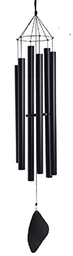 Music of the Spheres Aquarian Tenor Handcrafted Wind Chime Black 60