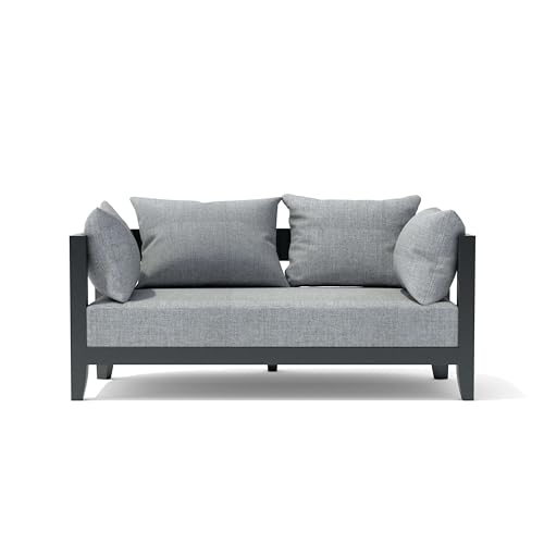 Anderson Teak Coronado Deep Seating Aluminum Loveseat Cast Slate