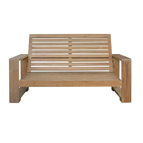 Anderson Teak Capistrano Deep Seating Loveseat Modern Sofa Golden Honey Teak