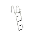 Whitecap Four-Step Telescoping Pontoon Ladder Silver