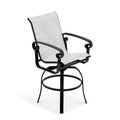 Winston Palazzo Sling Swivel Bar Stool Black Night/Blue Blush