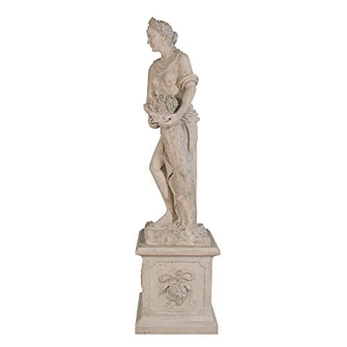 Design Toscano Autumn Fall Woman of Four Seasons Garden Statue Set Ancient Ivory