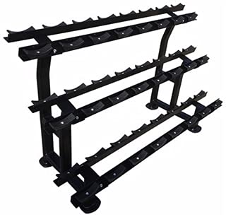 French Fitness 3 Tier Saddle 12 Pair Dumbbell Rack (New)